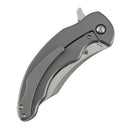 KANSEPT Gilgamesh K1128A1 – 3.75" CPM S35VN Trailing Point Frame Lock Knife Twill Carbon Fiber & G10 Titanium