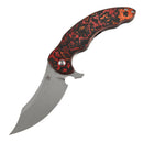 KANSEPT Gilgamesh K1128A2 – 3.75" CPM S35VN Trailing Point Frame Lock Knife MarsValley FatCarbon & Titanium