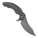 KANSEPT Gilgamesh K1128A2 – 3.75" CPM S35VN Trailing Point Frame Lock Knife MarsValley FatCarbon & Titanium