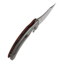 KANSEPT Gilgamesh K1128A2 – 3.75" CPM S35VN Trailing Point Frame Lock Knife MarsValley FatCarbon & Titanium