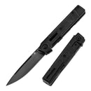 Kansept Kitpu K2123A4 – 2.9" CPM 20CV Mirror DLC Flipper Knife with Blackwash Titanium & Shred Carbon Fiber