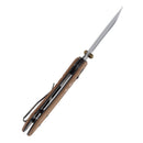 Kansept Korvid V TE2030V4 – 2.91" D2 Cleaver Crossbar Lock Knife Brown Diamond Pattern G10