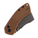 Kansept Korvid V TE2030V4 – 2.91" D2 Cleaver Crossbar Lock Knife Brown Diamond Pattern G10