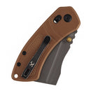 Kansept Korvid V TE2030V4 – 2.91" D2 Cleaver Crossbar Lock Knife Brown Diamond Pattern G10
