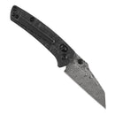 Kansept Little Main Street K2015V7 – 2.26" Damascus Crossbar Lock Knife Shred Carbon Fiber Handle Dirk Pinkerton Design