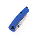 Blue G10 handle folding knife with liner lock and stainless steel blade