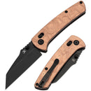 Kansept Main Street K1015V2 – 3.36" CPM S35VN Wharncliffe Crossbar Lock Knife with G-10 & Copper Foil Handle