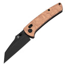 Kansept Main Street K1015V2 – 3.36" CPM S35VN Wharncliffe Crossbar Lock Knife with G-10 & Copper Foil Handle