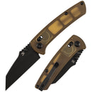 Kansept Main Street K1015V4 – 3.36" CPM S35VN Wharncliffe Amber PEI Crossbar Lock Knife