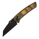 Kansept Main Street K1015V4 – 3.36" CPM S35VN Wharncliffe Amber PEI Crossbar Lock Knife