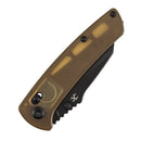 Kansept Main Street K1015V4 – 3.36" CPM S35VN Wharncliffe Amber PEI Crossbar Lock Knife