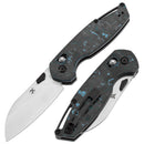 Kansept Model 6 K1022V4 – 3.1" CPM S35VN Sheepsfoot Crossbar Lock Knife with Arctic Storm Carbon Fiber Handle
