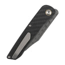 Kansept Nettle T1103A1 – 3.28" Damascus Tanto Liner Lock Knife Twill Carbon Fiber & G10