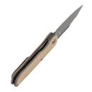 Kansept Nettle T1103A5 – 3.28" 154CM Tanto Front Flipper with Light Sand G10 & Liner Lock