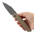 Kansept Nettle T1103A5 – 3.28" 154CM Tanto Front Flipper with Light Sand G10 & Liner Lock