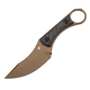 Kansept Niko G004A9 – 3.54" D2 Clip Point Fixed Blade Knife with Twill Carbon Fiber Handle & Kydex Sheath