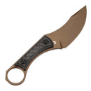 Kansept Niko G004A9 – 3.54" D2 Clip Point Fixed Blade Knife with Twill Carbon Fiber Handle & Kydex Sheath