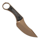 Kansept Niko G004A9 – 3.54" D2 Clip Point Fixed Blade Knife with Twill Carbon Fiber Handle & Kydex Sheath