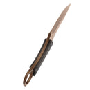 Kansept Niko G004A9 – 3.54" D2 Clip Point Fixed Blade Knife with Twill Carbon Fiber Handle & Kydex Sheath