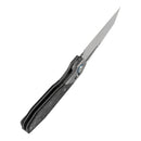 Kansept QTRO K1118VA3 – 3.59" Elmax Wharncliffe Crossbar Lock Knife with Titanium & Shred Carbon Fiber Inlay