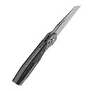 Kansept QTRO K1118VA3 – 3.59" Elmax Wharncliffe Crossbar Lock Knife with Titanium & Shred Carbon Fiber Inlay