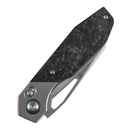 Kansept QTRO K1118VA3 – 3.59" Elmax Wharncliffe Crossbar Lock Knife with Titanium & Shred Carbon Fiber Inlay