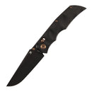 Kansept SIF K1100V3 – 3.76" CPM S35VN Drop Point Crossbar Lock Knife with Blackwash Titanium Dimpled Handle