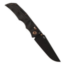 Kansept SIF K1100V3 – 3.76" CPM S35VN Drop Point Crossbar Lock Knife with Blackwash Titanium Dimpled Handle