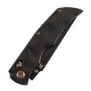Kansept SIF K1100V3 – 3.76" CPM S35VN Drop Point Crossbar Lock Knife with Blackwash Titanium Dimpled Handle