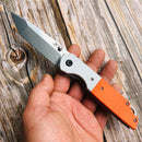 Kansept Warrior T1005T3 3.47" D2 Tanto liner lock knife with orange handle