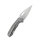 KB Coeus Outdoor Folding Knife 3.11" M390 Spear Point Blade Gray Titanium Handle KB286C