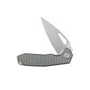 KB Coeus Outdoor Folding Knife 3.11" M390 Spear Point Blade Gray Titanium Handle KB286C