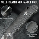 Kansept Fenrir KG3034A2 Gray Anodized Titanium handle detail