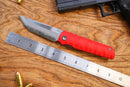 North Mountain Blade Kick Stop Chop Plus – 4" Tanto SLD-Magic Blade | Red G10 Handle