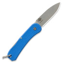 Knafs Lander 6 KNAFS-00424 – 1.55" 4034SS Drop Point Mini Keychain Knife with Blue FRN