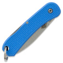 Knafs Lander 6 KNAFS-00424 – 1.55" 4034SS Drop Point Mini Keychain Knife with Blue FRN