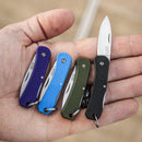 Knafs Lander 6 KNAFS-00424 – 1.55" 4034SS Drop Point Mini Keychain Knife with Blue FRN