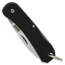 Knafs Lander 6 KNAFS-00425 – 1.55" 4034SS Drop Point Mini Keychain Knife with Black FRN