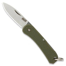 Knafs Lander 6 KNAFS-00426 – 1.55" 4034SS Drop Point Mini Keychain Knife with OD Green FRN