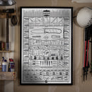 Knafs White Knife Poster KNAFS-00001 – 24x36" Modern Guide to Knives Wall Chart