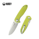 Kubey Belus KUB342D EDC Folding Knife – Yellow G10, 3.39″ D2 Blade