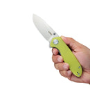 Kubey Belus KUB342D EDC Folding Knife – Yellow G10, 3.39″ D2 Blade