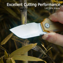 Kubey Boxer Folding Knife 3.1" 14C28N Sheepsfoot Blade White G10 Handle KU407E