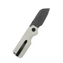 Kubey Boxer Folding Knife 3.1" 14C28N Sheepsfoot Blade White G10 Handle KU407E