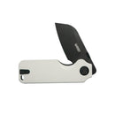 Kubey Boxer Folding Knife 3.1" 14C28N Sheepsfoot Blade White G10 Handle KU407E