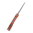 Kubey Elang KUB365A Linerlock Folding Knife – Orange G10, 3.74″ D2 Blade