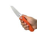 Kubey Elang KUB365A Linerlock Folding Knife – Orange G10, 3.74″ D2 Blade