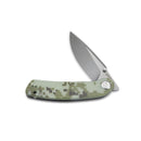 Kubey Momentum Front Flipper Folding Knife 3.43" AUS-10 Bead Blasted Drop Point Blade Digital Camo G10 Handle KU344K