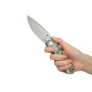 Kubey Momentum Front Flipper Folding Knife 3.43" AUS-10 Bead Blasted Drop Point Blade Digital Camo G10 Handle KU344K