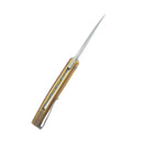 Kubey MOS Outdoor Flipper Folding Knife 3.27" 14C28N Stonewash Spear Point Blade Ultem Handle KU361D